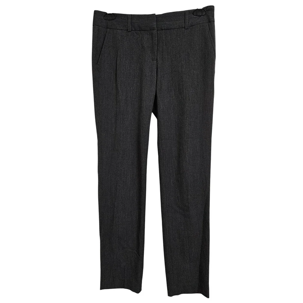 Michael Kors Dress Pants Women 4 Gray Slim Trousers Stretch Office Workwear Note